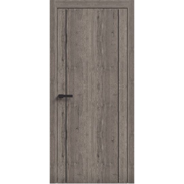 Двери межкомнатные Terminus Light ПК 13 Дуб Вулканический Молдинг ЧЕРНЫЙ или серый