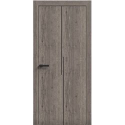 Двери межкомнатные Terminus Light ПК 17 Дуб Вулканический  Молдинг ЧЕРНЫЙ или серый