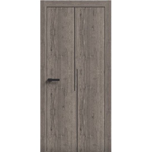 Двери межкомнатные Terminus Light ПК 17 Дуб Вулканический  Молдинг ЧЕРНЫЙ или серый