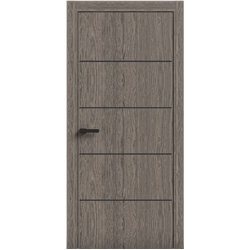 Двері міжкімнатні Terminus Light ПК 07 ПЕКАН  Молдинг ЧОРНИЙ або СІРИЙ 