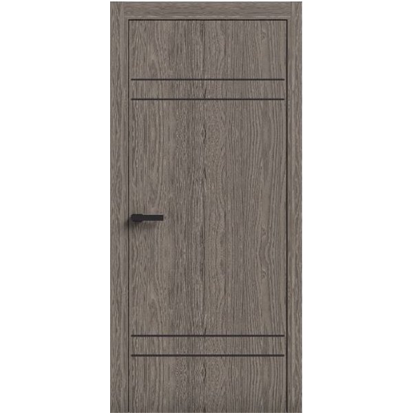 Двері міжкімнатні Terminus Light ПК 08 ПЕКАН  Молдинг ЧОРНИЙ або СІРИЙ 