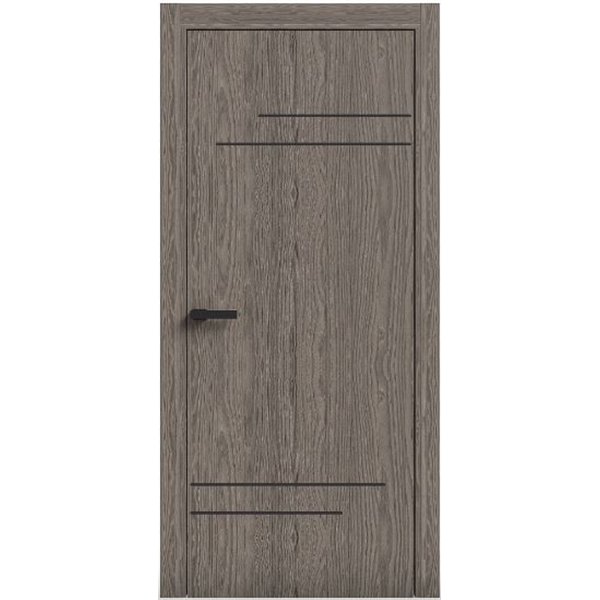 Двері міжкімнатні Terminus Light ПК 09 ПЕКАН Молдинг ЧОРНИЙ або СІРИЙ