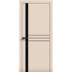 Двери межкомнатные Terminus Light ПК 16 Магнолия стекло Молдинг ЧЕРНЫЙ или серый 