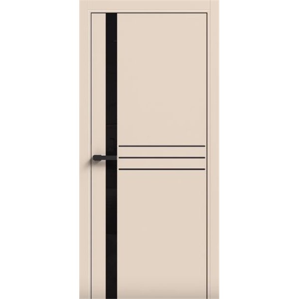 Двери межкомнатные Terminus Light ПК 16 Магнолия стекло Молдинг ЧЕРНЫЙ или серый 