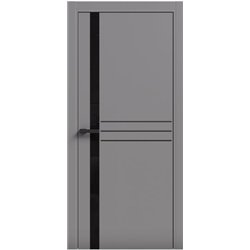 Двери межкомнатные Terminus Light ПК 16 Сірий стекло Молдинг ЧЕРНЫЙ или серый 