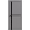 Двери межкомнатные Terminus Light ПК 16 Сірий стекло Молдинг ЧЕРНЫЙ или серый 