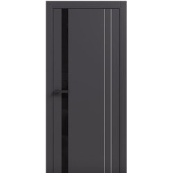 Двери межкомнатные Terminus Light ПК 15 Антрацит стекло Молдинг ЧЕРНЫЙ или серый