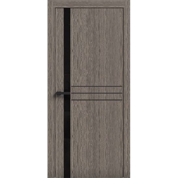 Двері міжкімнатні Terminus Light ПК 16 ПЕКАН чорне скло Молдинг ЧОРНИЙ або СІРИЙ