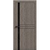 Двері міжкімнатні Terminus Light ПК 16 ПЕКАН чорне скло Молдинг ЧОРНИЙ або СІРИЙ