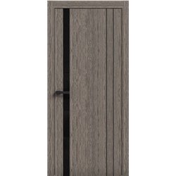 Двері міжкімнатні Terminus Light ПК 15 ПЕКАН чорне скло Молдинг ЧОРНИЙ або СІРИЙ