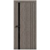 Двері міжкімнатні Terminus Light ПК 15 ПЕКАН чорне скло Молдинг ЧОРНИЙ або СІРИЙ