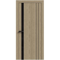 Двери межкомнатные Terminus Light ПК 15 КАРАМЕЛЬ стекло Молдинг ЧЕРНЫЙ или серый 