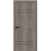 Двери межкомнатные Terminus Light ПК 09 Дуб Вулканический Молдинг ЧЕРНЫЙ или серый