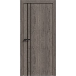 Двери межкомнатные Terminus Light ПК 05 Дуб Вулканический  Молдинг ЧЕРНЫЙ или СЕРЫЙ