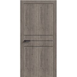 Двери межкомнатные Terminus Light ПК 06 Дуб Вулканический Молдинг ЧЕРНЫЙ или СЕРЫЙ