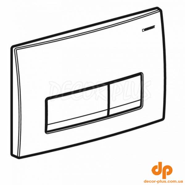 115.119.11.1 Delta50 Клавіша змиву з подвійним змивом: Альпійський білий глянець (1 сорт)