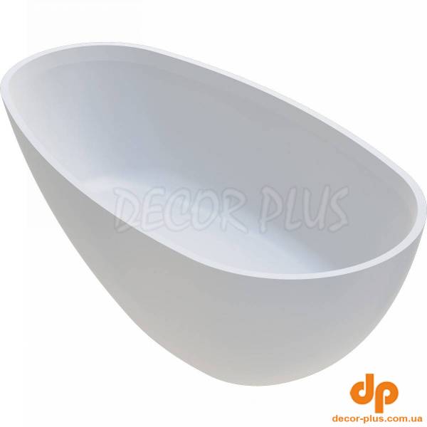 168.086.044.1-4.0.3.0.1 Ванна LACERTA окремостояча, біла, штучний камінь, 1680X865 (1 сорт)