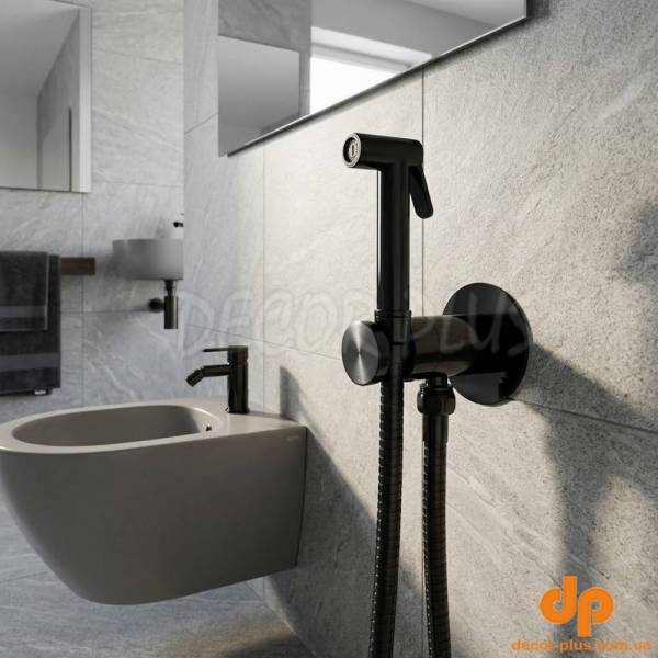 ZDUP128NO TWEET LOCK Набір гігієнічного душу прихованого монтажу, чорний (1 сорт)