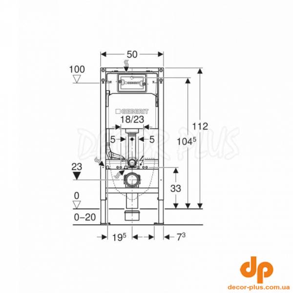 111.153.00.3+111.839.00.2 Duofix інсталяція для підвісного унітазу в комплекті з кріпленням (2 уп) (1 сорт)