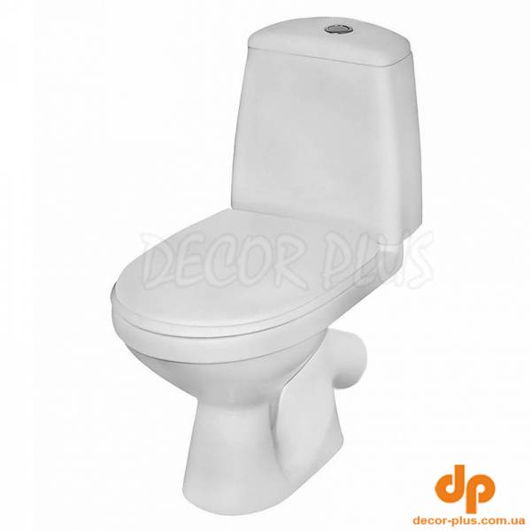 Унітаз-компакт SOLO, кос. злив, 3/6л, нижн. підв.+сидіння поліпропілен