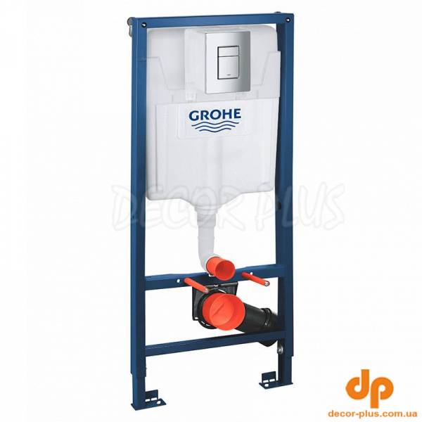 Інсталяційна система RAPID SL 3 в 1 д/уніт, пневмат (38528001+ кріпл3855800M+ кноп38732000хром), 113/50/13,5см