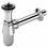 Сифон д/раковини, з випуском и пробкою, хром (366681)