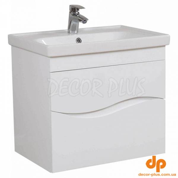 Шафка АЛЬФА+раковина FRAME 65, підвісна