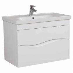 Шафка АЛЬФА+раковина FRAME 80, підвісна