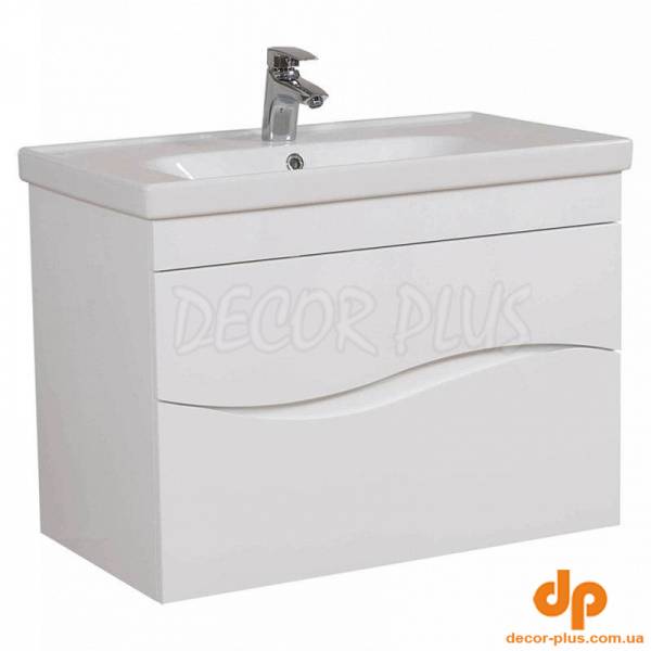 Шафка АЛЬФА+раковина FRAME 80, підвісна