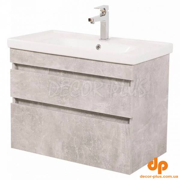 Шафка ВІНТАЖ 70+раковина FRAME 70, бетон, консольна