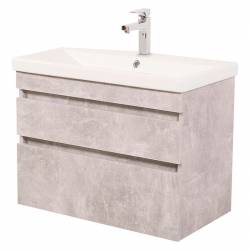 Шафка ВІНТАЖ 80+раковина ELITE 80, бетон, консольна