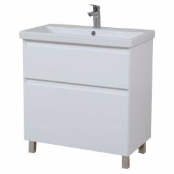 Шафка ЕЛІТ 80+раковина ЕЛІТ 80, білий, д/підлоги