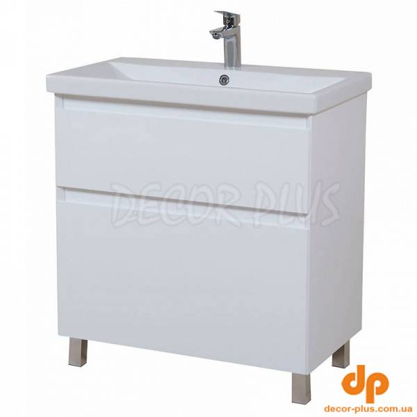 Шафка ЕЛІТ 80+раковина ЕЛІТ 80, білий, д/підлоги