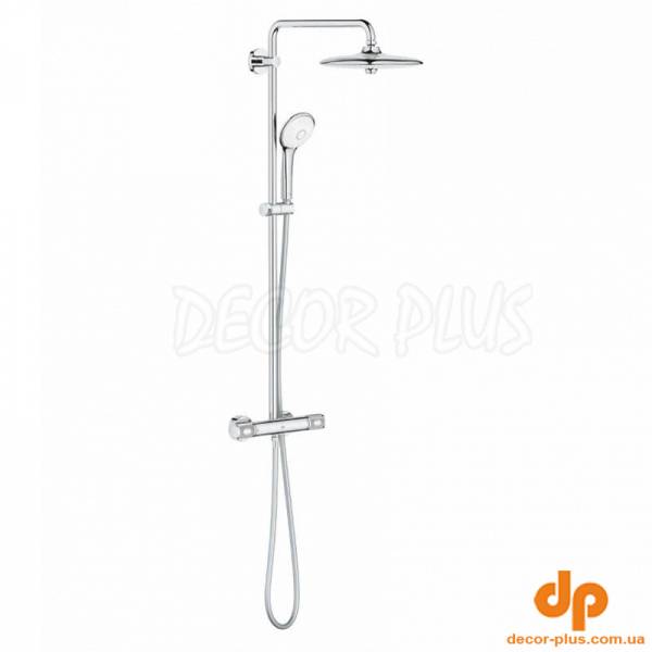 Душ система EUPHORIA 260 душ (термостат+стійка+лійка (3 пол)+шланг 1,75м+верх душ), хром