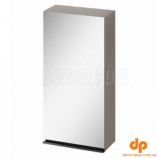 Шафка дзеркальна VIRGO 40 (ручки чорн), сіра