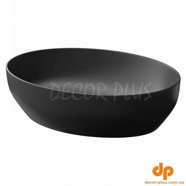 Раковина LARGA 50х38 см на стільницю еліпс антрацит матова