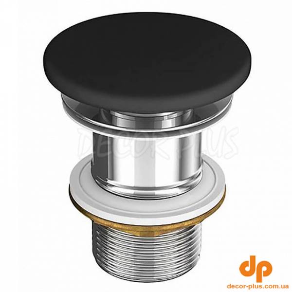 Донний керам. клапан д/раковини б/переливу антрацит матовий
