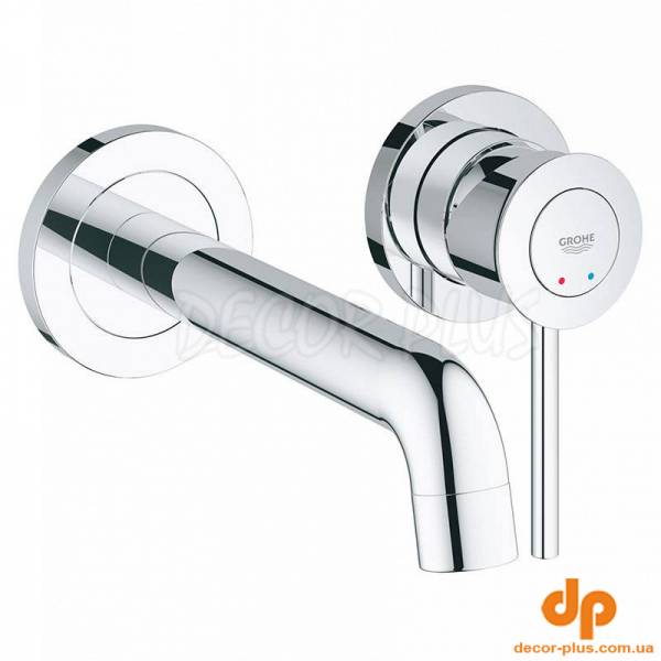 Змішувач BAUCLASSIC NEUTRAL раковина, 2 отв,  вбудований, хром