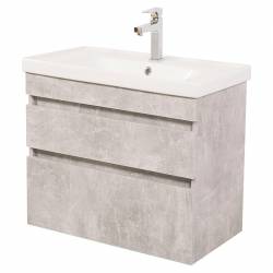 Шафка ВІНТАЖ 80+раковина FRAME 80, бетон, консольна