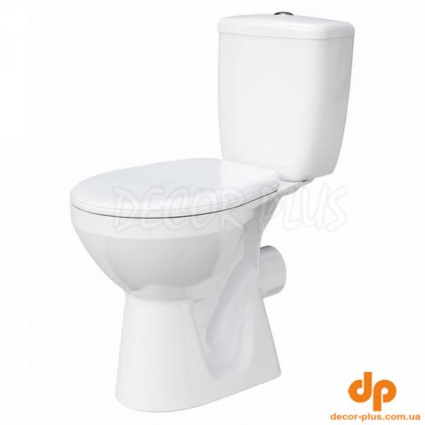 Унітаз-компакт 820 KADDA MI 010 гор злив, 3/6,бічн підв+сид поліпропілен пласт. кріпл.