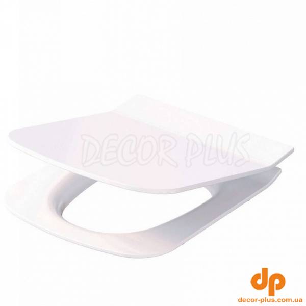 Сидіння д/унітазу VIRGO(245) прям. SLIM, дюропл антиб повільне падіння легке зняття
