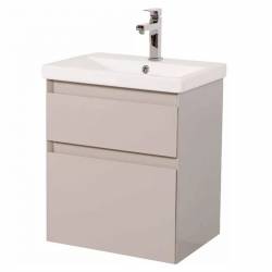 Шафка ЕЛІТ мокко глянець + раковина ELITE 60 см, консольна