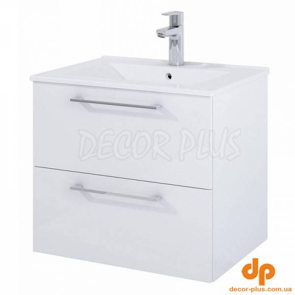 Шафка ROMA 60см д/раковини A3272A3000, білий глянець + 2ручки хром