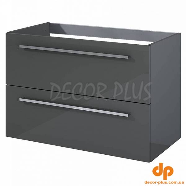 Шафка KWADRO 80см д/раковини A3272A2000, антрацит глянцевий