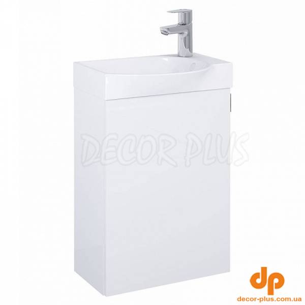 Раковина RAVELL 45см +шафка, 1дверцята, білий глянець