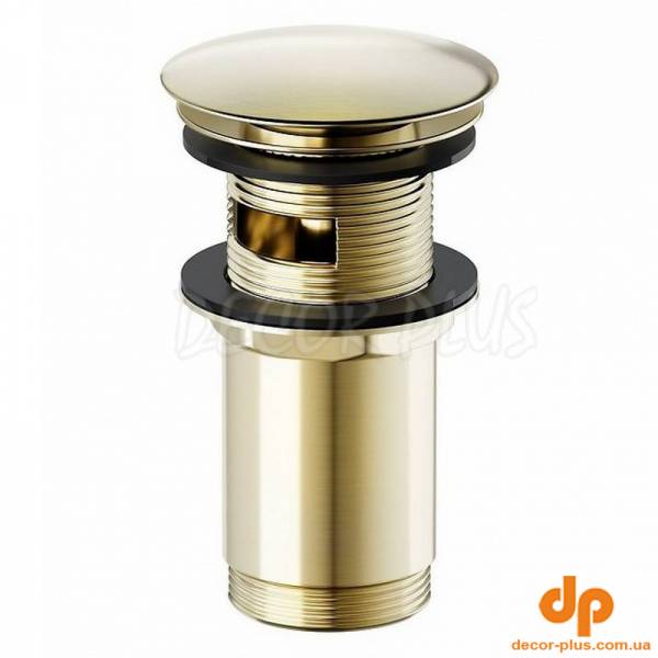 Донний клапан CLICK-CLACK д/раковини універсальний золото матове