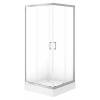 Набір В864 душ штора BRASCO 90*90*190 квадрат,розсув. дв,хром,проз+піддон 90*90*16+панел(S168-006+S204-012)