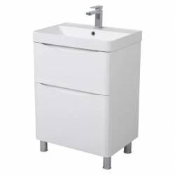 Шафка АМЕРИНА + раковина DEEP 60 , білий глянець, напольна