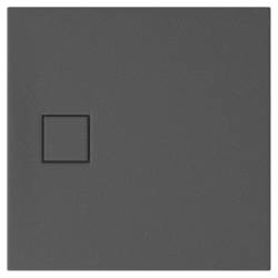 Набір В454 TAKO піддон квадратний SLIM 80х4 сірий мат+сифон