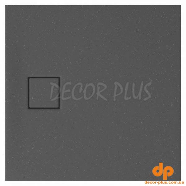 Набір В454 TAKO піддон квадратний SLIM 80х4 сірий мат+сифон